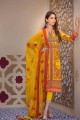 GAW-Yellow 3 Pc Premium Printed Stiched Suit