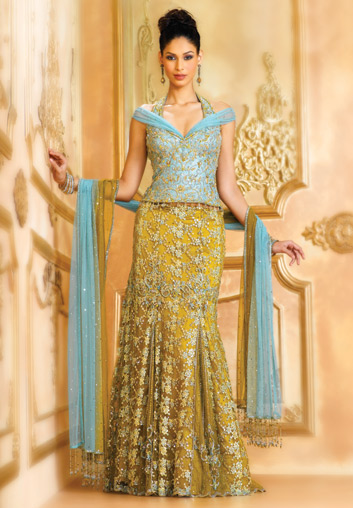 halter neck lehenga choli