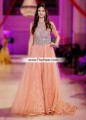 BW7562 Light Coral Pink Net Raw Silk Crinkle Chiffon Gown