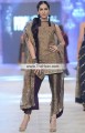 PW6081 Cinereous Black Crinkle Chiffon Banarasi Jamawar Party Dress