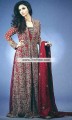 BW6780 Maroon Burgundy Crinkle Chiffon Banarasi Crinkle Chiffon Raw Silk Bridal Gown