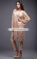 PW6926 Desert Sand Crinkle Chiffon Raw Silk Party Dress