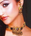 BJ764 Studded Garnets Jewellery