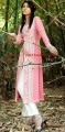 PW6477 Ruddy Pink Crinkle Chiffon Shalwar Kameez