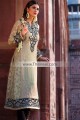 EW7592 Sand Bistre Crinkle Chiffon Banarasi Crinkle Chiffon Crepe Silk Evening Dress