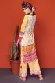 GAW-Yellow 2 Pc Printed Lawn Stiched Suit