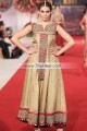 EW7646 Camel UP Maroon Banarasi Jamawar Raw Silk Crinkle Chiffon Evening Dress