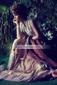 BW5507 Rosy Brown Blanched Almond Crinkle Chiffon Charmeuse Lehenga