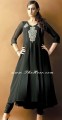 AW7952 Black Crinkle Chiffon Anarkali Wear