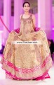 BW7539  Fawn Shocking Pink Raw Silk Banarasi Jamawar Farshi Anarkali