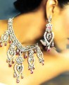 JW068 Zircons Garnet Beads Necklace Party Jewellery