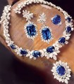 JW691 Capri Blue Gemstones Diamond Like Jewellery
