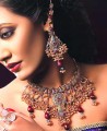 JW080 Ruby Gemstones Necklace Party Jewellery