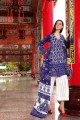 GAW-Blue 3 Piece Printed Lawn Stiched Suit